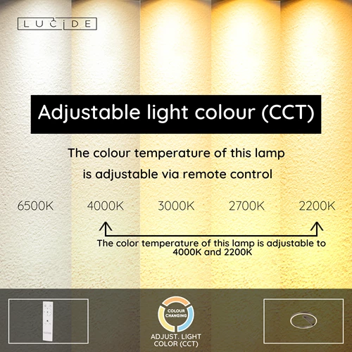 Lucide APPLAUSE - Flush ceiling light - Ø 40 cm - LED Dim. - CCT - 1x26W 2200K/4000K - Grey iron | Premium - USP